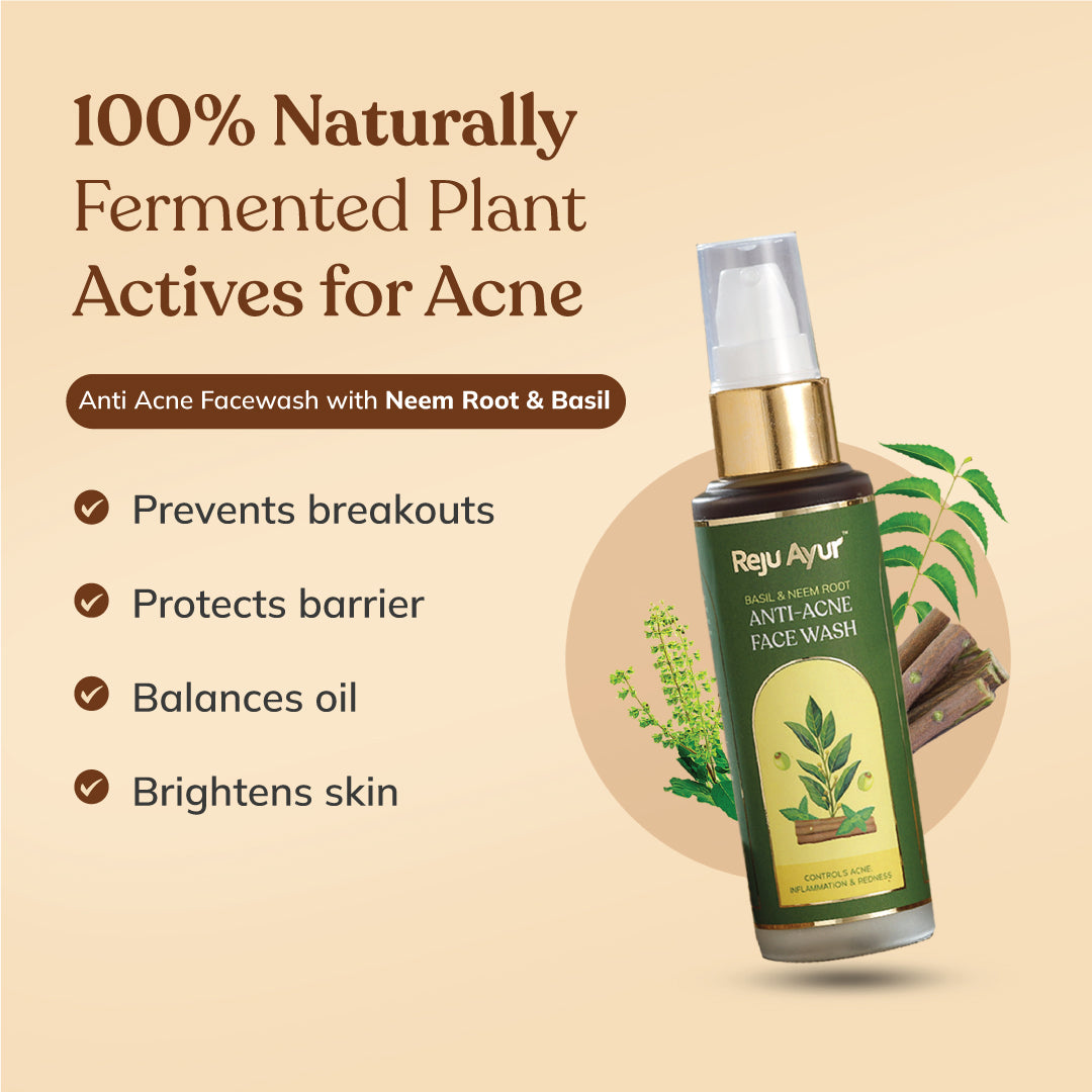 Anti-Acne Face Wash with Basil & Neem Root