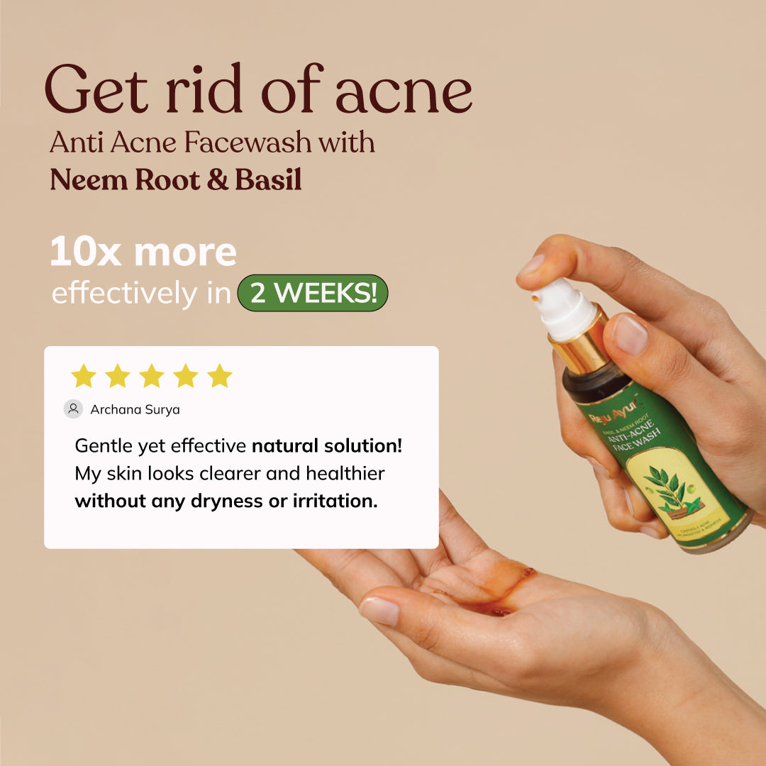 Anti-Acne Face Wash with Basil & Neem Root